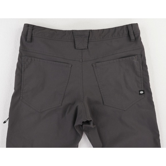 686 Everywhere Pants Mens 32x32 Gray Slim Fit Travel Technical Stretch Chino - Picture 4 of 14
